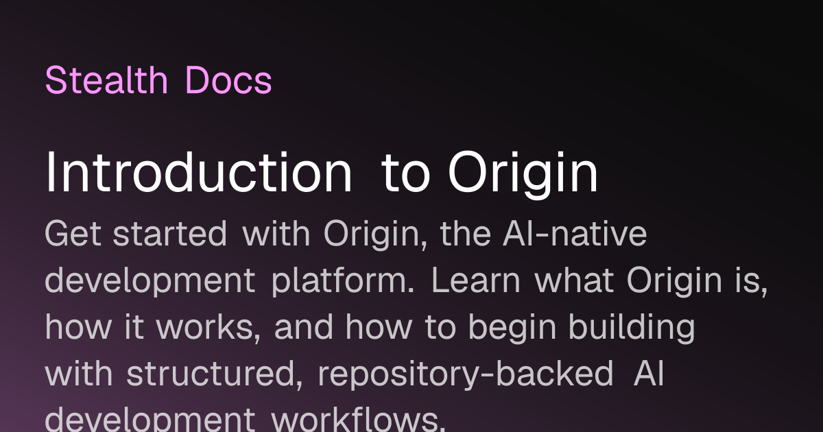 Introduction to Origin | Origin Docs